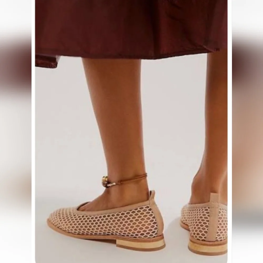 Free People Elegant Beige Mesh Ballet Flat - Picture 3 of 11